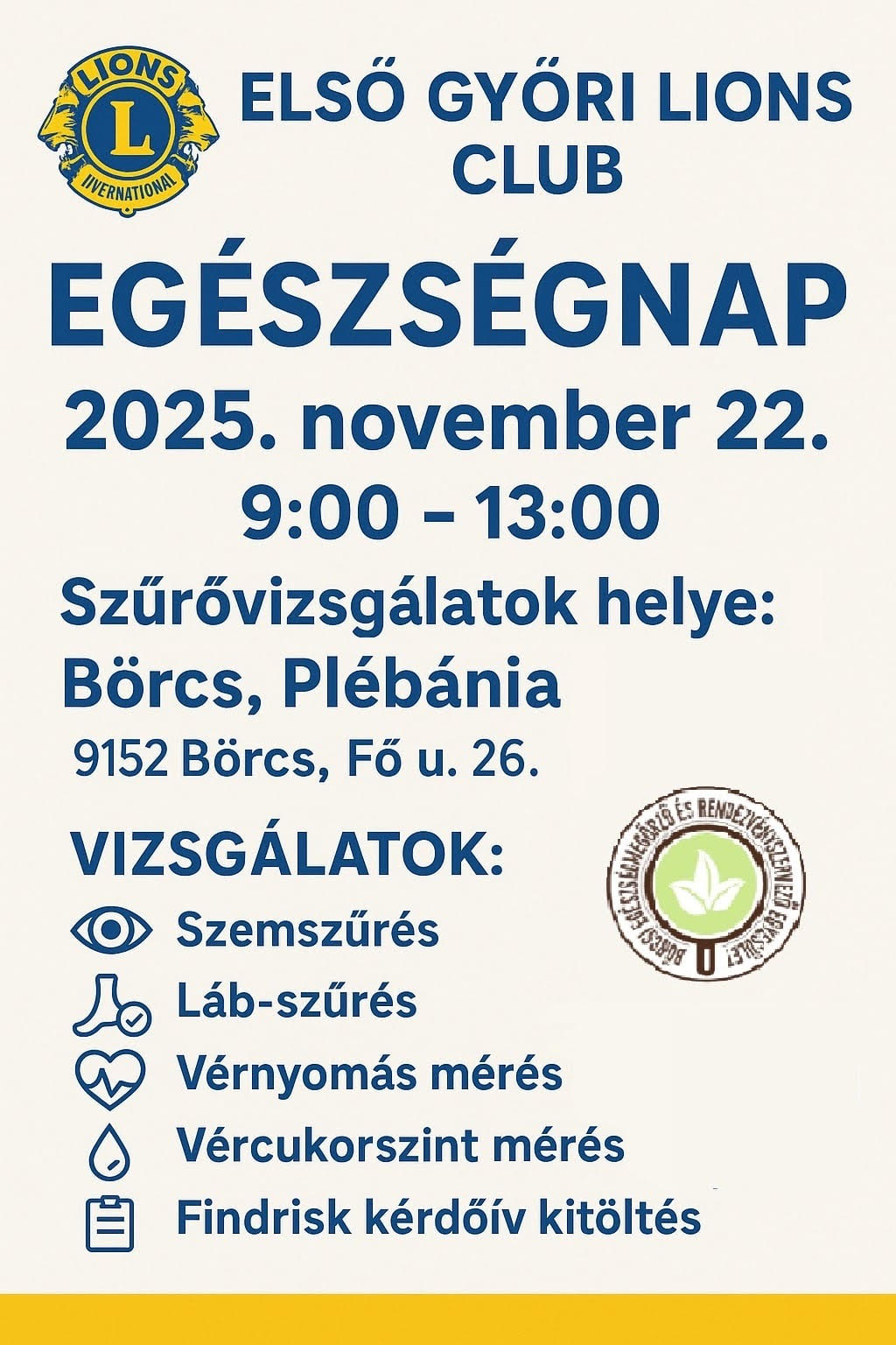 Egészségnap Börcsön